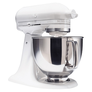 KitchenAid KSM150PSWW Artisan® Series White on White 5 Quart Stand Mixer