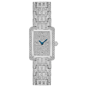 Ladies Crystal Collection Fully Paved Rectangle Swarovski Crystal Watch