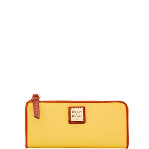 Pebble Grain Zip Clutch