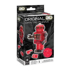 Bepuzzled 3D Crystal Puzzle - Robot (Red): 39 pcs