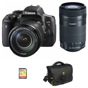 EOS Rebel T6i DSLR Camera with 18-135mm and 55-250mm Lenses Kit