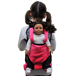 The Queen's Treasures Pink, Black & White Childs Backpack Doll Carrier & Sleeping Bag Clothes & Accessory Storage for 18" Dolls