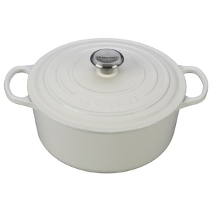 Enameled Cast Iron 5.5 Qt. Round French Oven White