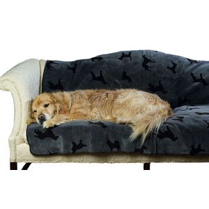 Carolina Pet Company Medium Plush Embossed Tossed Dog Throw - Gray