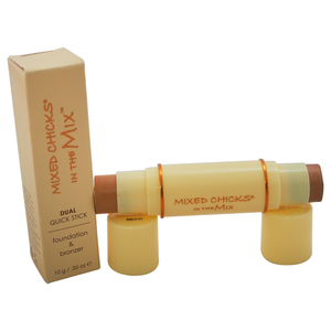 Mixed Chicks In The Mix Dual Quick Stick - Timeless Tawny by  for Women - 0.35 oz Foundation & Bronzer