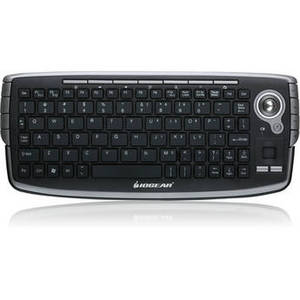 2.4GHz Wireless Compact Keyboard with Optical Trackball and Scroll Wheel