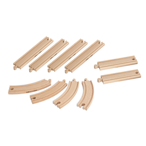 Eichhorn 10 Piece Wooden Train Track Set