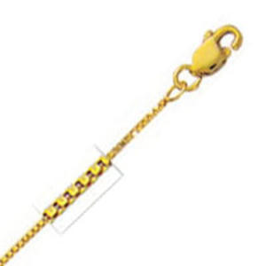 10k Yellow Gold 20&quot;  0.8mm Box Chain Necklace - Lobster-claw