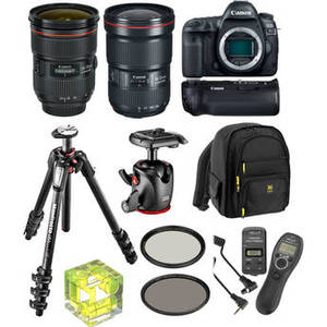 EOS 5D Mark IV DSLR Camera with 16-35mm f/2.8 and 24-70mm f/2.8 Lenses Landscape Kit