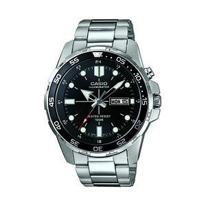 Diver Super Illuminator Stainless Steel Watch Black Dial