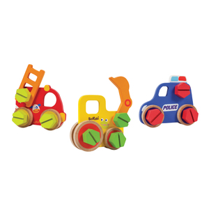 Boikido Wooden 36 Piece Vehicle Construction Set