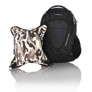 Obersee Oslo Diaper Bag Backpack with Detachable Cooler, Black/Camo