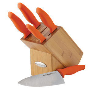Rachael Ray 6 Piece Knife Block Set Orange