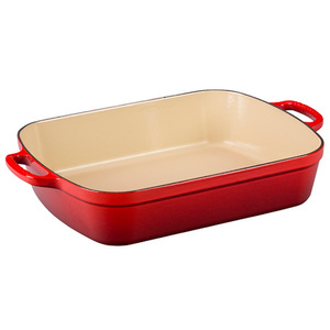 Enameled Cast-Iron 7 Qt. Roaster Cherry