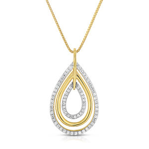 Diamond Tear Drop Necklace