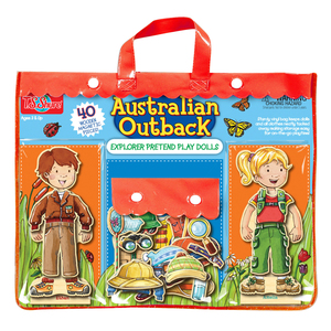 TS Shure Australian Outback Explorers Wooden Magnetic Pretend Play Dolls