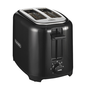 2-Slice Wide Slot Toaster Black