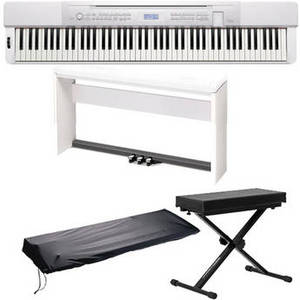 PX-350 88-Key Piano Home Studio Bundle (White)