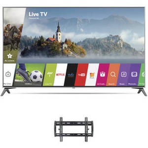 UJ7700-Series 55"-Class HDR UHD Smart IPS LED TV and Tilting Wall Mount Kit