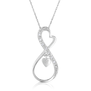 0.05Ctw  Sterling Silver Diamond Pendant