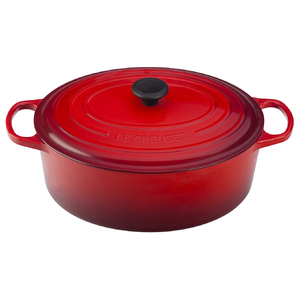 Enameled Cast Iron 9.5 Qt. Oval French Oven Cherry