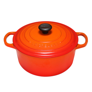 Enameled Cast Iron 5.5 Qt. Round French Oven Flame