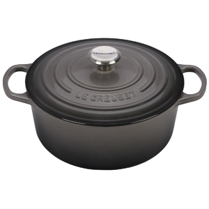 Enameled Cast Iron 5.5 Qt. Round French Oven Oyster