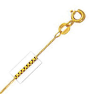 10k Yellow Gold 20" 0.6 mm Box Chain Necklace - O Ring Clasp