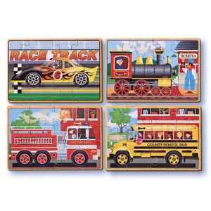 Melissa & Doug Vehicle Puzzles in a Box