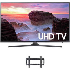 MU6300-Series 55"-Class HDR UHD Smart LED TV and Tilting Wall Mount Kit