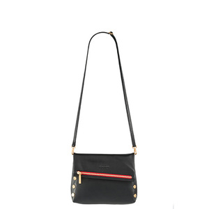 VIP Foldover Crossbody Black/Gold/Red Zip