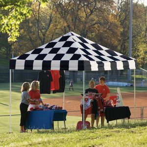 ShelterLogic Pop-Up 10&#8217; x 10&#8217; Open Top Pro Canopy - Checkered Flag