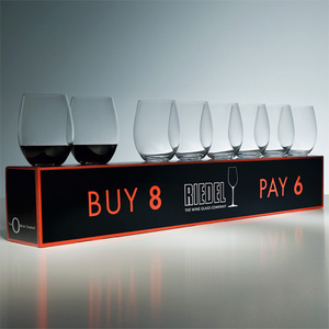 Stemless O Cabernet Glasses Set of 8