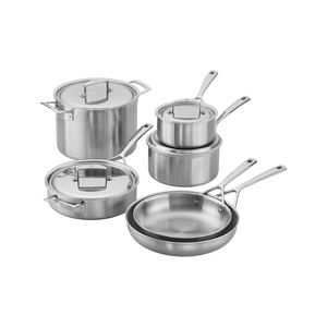 Aurora 5-Ply 10pc Stainless Steel Cookware Set