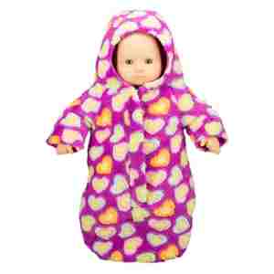The Queen's Treasures 15 Inch Baby Doll Soft Plush Bitty Bunting Snow Suit Purple - Also Sold Separately for Twins in Pink