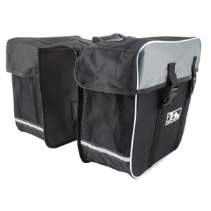 Ventura  Amsterdam Double Bicycle Pannier Bag in Black/Grey