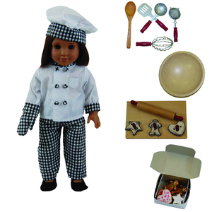 The Queen's Treasures Complete American Chef's Outfit, Accessory Set, & Cookies, Includes Baking Tools, Outfit, and more! For 18&quot; Girl Dolls