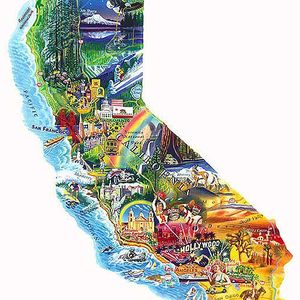 SunsOut Sun & Fun--California Shaped Puzzle