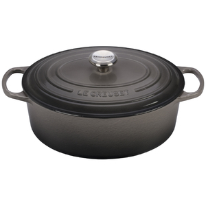 Enameled Cast Iron 6.75 Qt Oval French Oven Oyster