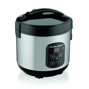 8 Cup Sealed Lid Digital Rice Cooker Black