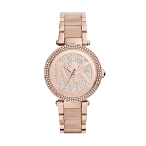 Ladies Parker Rose Gold-Tone Crystal Pave Watch Crystal RG Dial