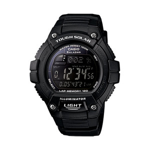 Solar Powered Sports Watch w/Lap Memory - Black