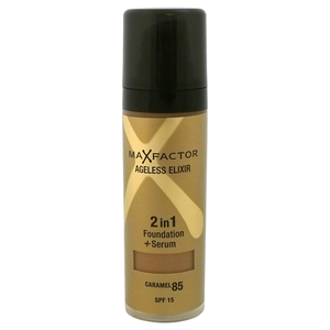 Max Factor Ageless Elixir 2in1 Foundation + Serum SPF 15 - # 85 Caramel by  for Women - 30 ml Foundation + Serum