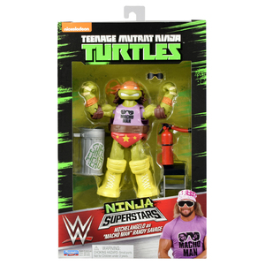WWE Michelangelo as Macho Man Randy Savage -  Teenage Mutant Ninja Turtles 2 TMNT Ninja Superstars Toy Wrestling Action Figure