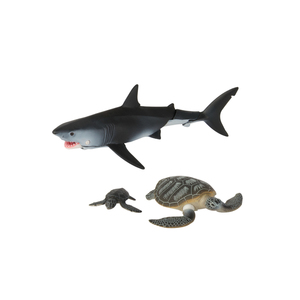 Tomy ANIA Under the Sea Value Pack Great White Shark and Sea Turtles