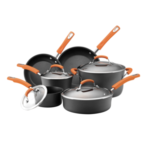 Rachael Ray 10-Piece Hard Anodized Cookware Set