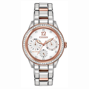 Ladies Silhouette Eco-Drive Crystal Two-Tone Watch
