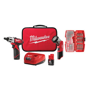 M12 2-Tool Combo Kit w/ 42-Bit Set - Screwdriver & LED Worklight