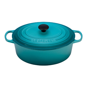 Signature Enameled Cast Iron 8 Qt Oval French Oven Carribean