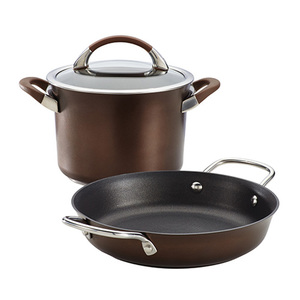 Symmetry 3pc Nonstick Cookware Set Chocolate